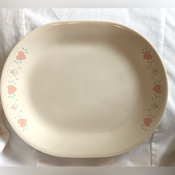 Corelle Forever Yours Serving Platter Vintage 10 x 12” Oval Excellent Condition - Picture 4 of 10